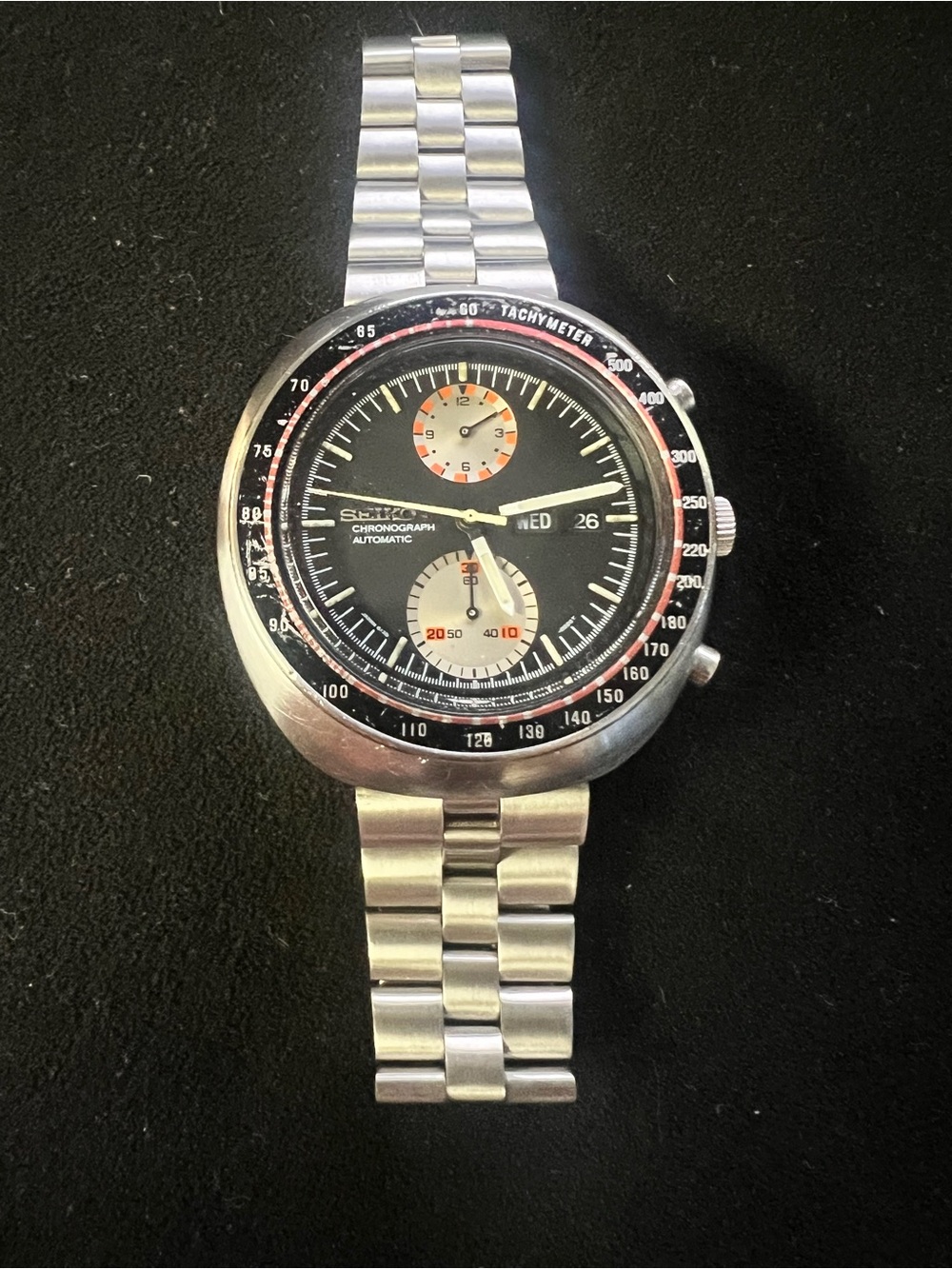 April 1972 Vintage Seiko UFO Chronograph 6138-0017 Automatic Watch Serviced